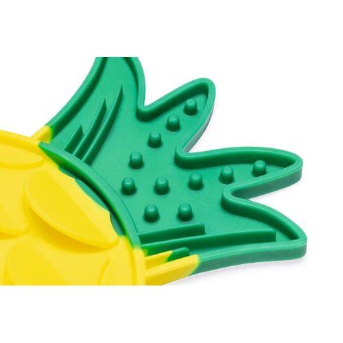 Beeztees Yavru Köpek Yaş Mama Yeme Oyuncağı, Ananas Şeklinde,Silikon, Sarı, 20x20cm