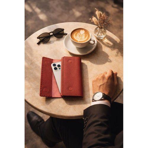 Hakiki Deri Mıknatıslı Kart Ve Telefon Bölmeli Unisex Cüzdan VS.BLKT.0939