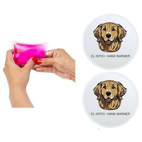 Sıa 2 Adet Kahverengi Köpek Cep Sobası,El Isıtıcı,Sıcak Su Torbası Pvc 10X9,5Cm