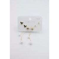 Çoklu Set Küpe - Altın