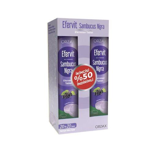 ORZAX Orzax Efervit Sambucus Nigra İkili Tablet 20+20 - İkincisi %50 İndirimli 8697595871768