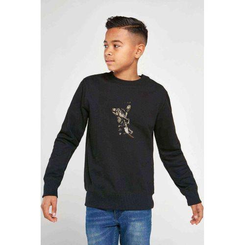 Jimi Hendrix Baskılı Unisex Çocuk Siyah Sweatshirt
