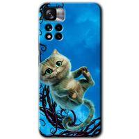 Xiaomi Redmi Note 11 Pro Plus 5G HD Baskılı Kılıf + 9D Tam Ekran Koruyucu - Çılgın Kedi