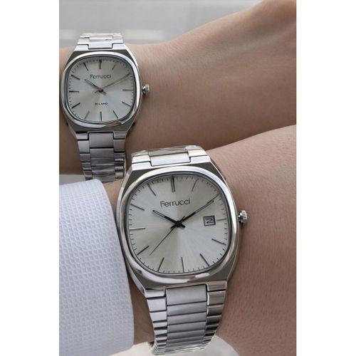 Ferrucci Sevgili Ve Çiftlere Özel Çelik Kordon 2 Yıl Garantili 3 Atm Çift Kol Saati CFT.SG001.01