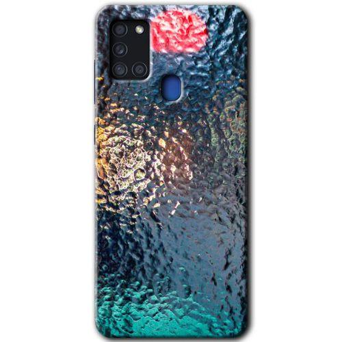 Galaxy A21s Kılıf HD Desen Baskılı Arka Kapak - Blur Cam + Kırılmaz Cam
