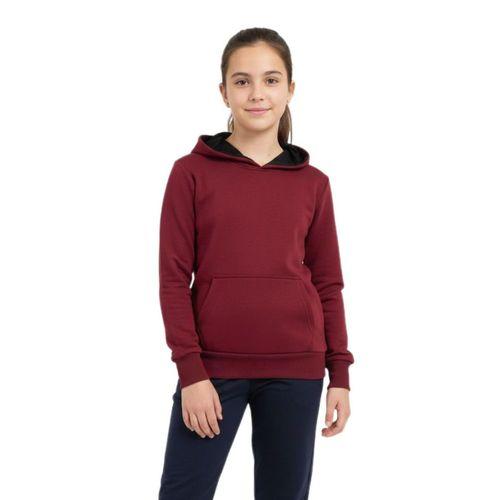 Çocuk Bordo Kapüşonlu Cepli 3 İplik Kız Erkek Sweatshirt BGL-ST05004