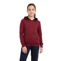 Çocuk Bordo Kapüşonlu Cepli 3 İplik Kız Erkek Sweatshirt BGL-ST05004