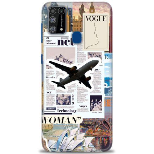 Samsung Galaxy M31 Kılıf HD Baskılı Kılıf - Net Woman + Tam Ekran Koruyucu