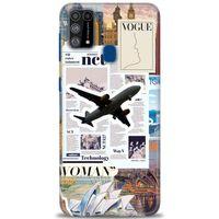 Samsung Galaxy M31 Kılıf HD Baskılı Kılıf - Net Woman + Tam Ekran Koruyucu