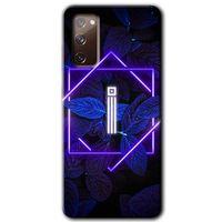 Galaxy S20 FE Kılıf HD Desen Baskılı Arka Kapak - Dark Neon Yaprak İ Harfi