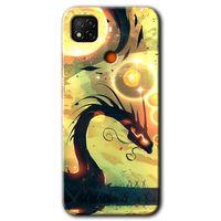 Xiaomi Redmi 9c Kılıf HD Desen Baskılı Arka Kapak + Temperli Cam - Digital Dragon