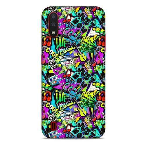 Graffitix (9) Desenli Silikon Kapak Samsung Galaxy A01 Kılıf