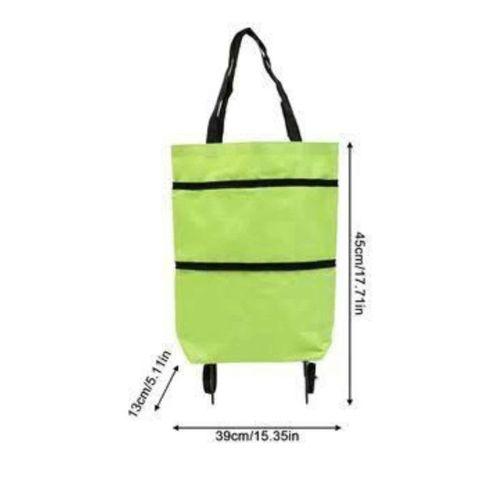 Katlanabilir Tekerlekli Çantalı Çarşı Pazar Arabası Alışveriş Çantası Piknik Çantası