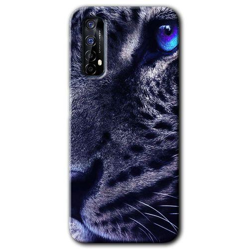 Realme 7 Kılıf HD Desen Baskılı Arka Kapak + Temperli Cam - Kaplan