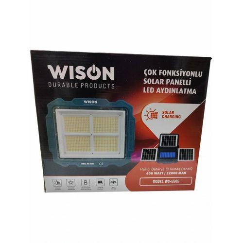 Ws-5585 Çok Fonksiyonlu 3 Solar Panelli 400w Spot Aydınlatma