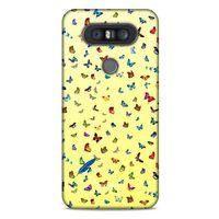 LG K41S - K51S Kılıf Kelebek Etkisi (14) Lansman Kılıf Kırmızı Krem