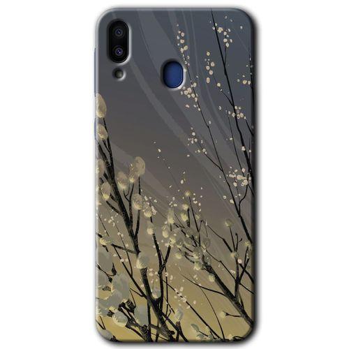 Galaxy M10s Kılıf HD Desen Baskılı Arka Kapak - Branches Flowers + Kırılmaz Cam