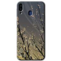 Galaxy M10s Kılıf HD Desen Baskılı Arka Kapak - Branches Flowers + Kırılmaz Cam