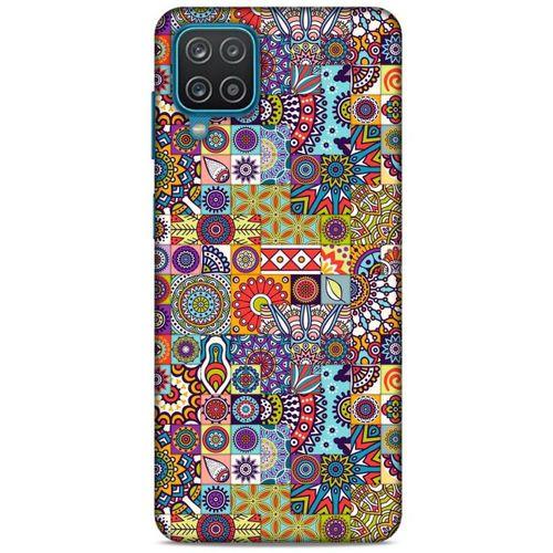 Lopard Samsung Galaxy A12 Uyumlu Kılıf Ethnic Culture (25) Antişok Kapak