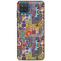 Lopard Samsung Galaxy A12 Uyumlu Kılıf Ethnic Culture (25) Antişok Kapak