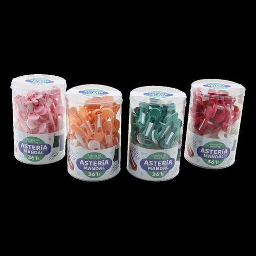 Plastik Renkli Mandal 36'lı Kutulu (Yaysız)