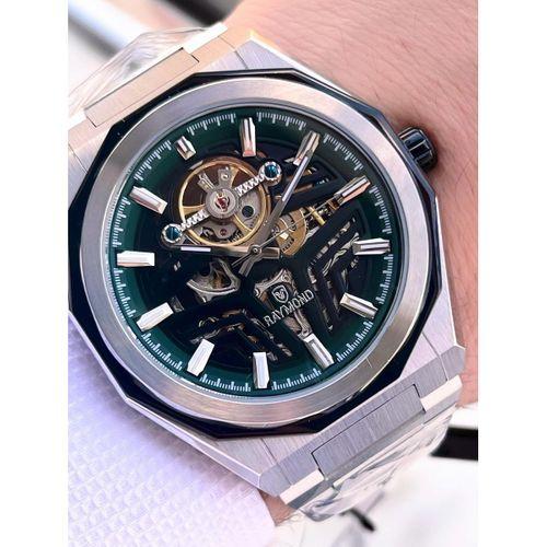 Raymond Çelik Kordon Otomatik Mekanizma 2 Yıl Garantil 5 Atm Erkek Kol Saati+Bileklik RMD.11