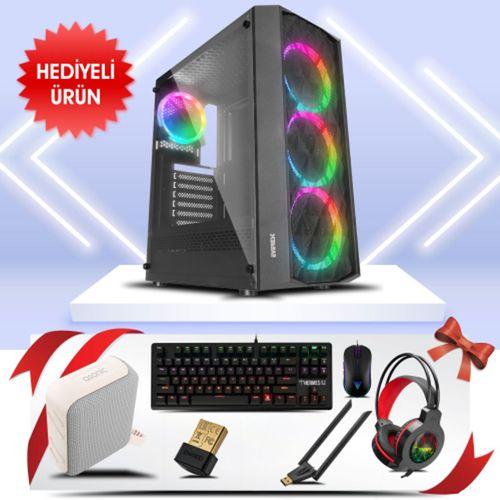 PANTHERA-01U, AMD RYZEN 5 5600, 16Gb DDR4 Ram, 500Tb NVMe SSD, 4Gb GDDR5 RX550 Ekran Kartı, 600W Kasa, OEM PAKET