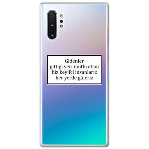 Galaxy Note 10 Plus Kılıf HD Yazı Baskılı Silikon Arka Kapak - Yazı 4