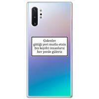 Galaxy Note 10 Plus Kılıf HD Yazı Baskılı Silikon Arka Kapak - Yazı 4