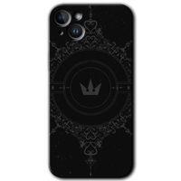 Potkal Hediye Fabrikası iPhone 14 Plus Kılıf HD Desen Baskılı Arka Kapak - Siyah Mandala 1