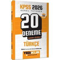 2026 KPSS Genel Yetenek Türkçe Tamamı Çözümlü 20 Deneme Yediiklim Yayınları
