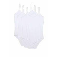 3 Adet İp Askılı Kadın Çıtçıtlı Body Beyaz