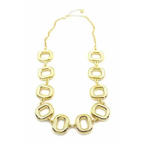 Metal Şekilli Kolye - Altın