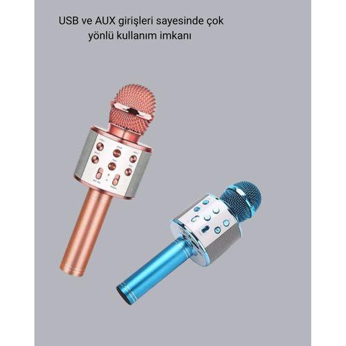 Taşınabilir Karaoke Mikrofon – Bluetooth, Usb Ve Aux Girişli