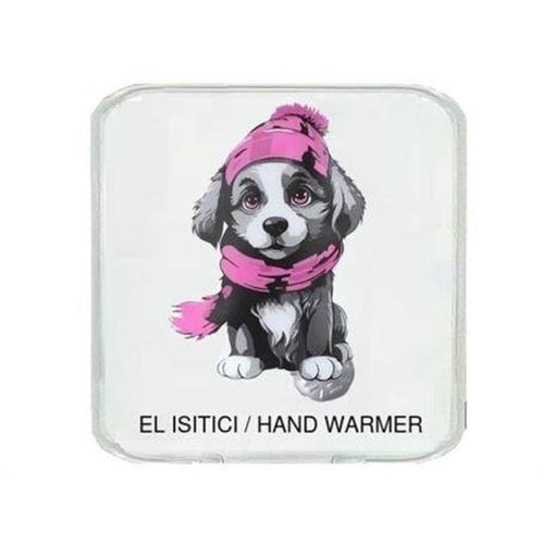 Kırmızı Bereli Köpek Cep Sobası,El Isıtıcı,Sıcak Su Torbası Pvc  10X9,5Cm