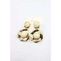 Taşlı Küpe - Krem