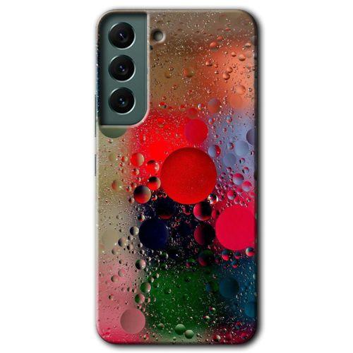 Galaxy S22 Kılıf HD Desen Baskılı Arka Kapak - Wet Bubbles