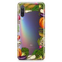 Xiaomi Mi 9 Kılıf Vegan Yiyecekler Arka Kapak Koruma Desenli Full Koruyucu