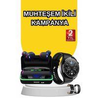 Yeni Nesil Akıllı Saat Ve Bluetooth Kulaklık Titreşim Bildirimleri Uyku Takibi