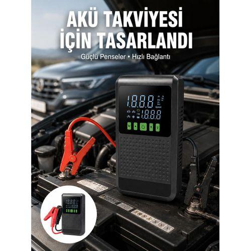 4’ü 1 Arada Jump Starter Hava Kompresörü Powerbank Ve Led Fener Yeni Nesil