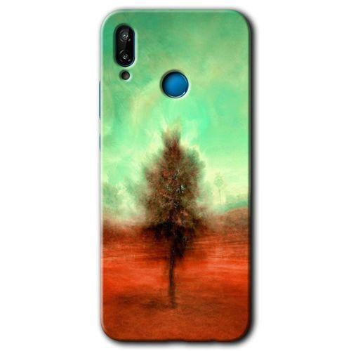 Huawei P20 Lite Kılıf Baskılı Kapak - Outlines Paint + 5D Tam Kaplayan Cam