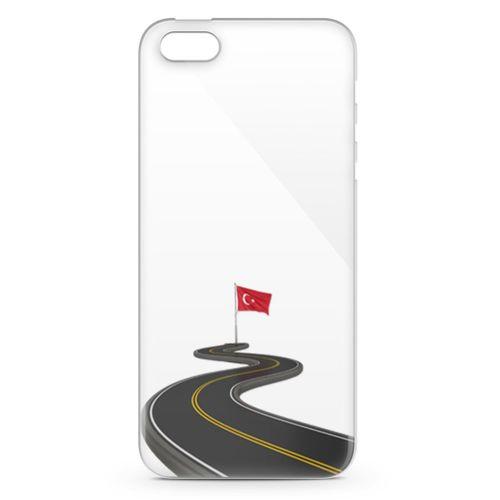 Apple iPhone 5 Kılıf Türkiye Yolları Arka Kapak Koruma Desenli Full Koruyucu