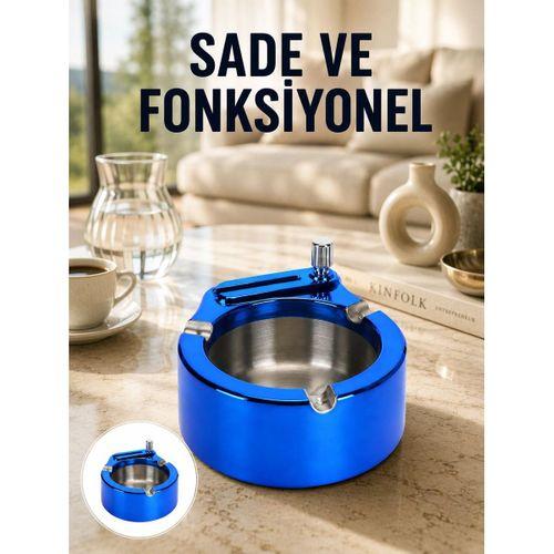 Çakmaklı Küllük Paslanmaz Çelik Şık Masa Aksesuarı Yeni Nesil