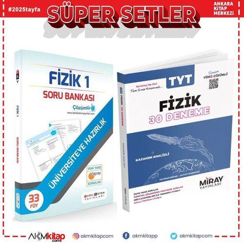 Farklı Sistem TYT Fizik Soru Bankası ve Miray Deneme Seti 2 Kitap