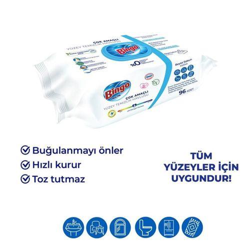 Bingo Bingo Yüzey Temizlik Havlusu 96 Adet Beyaz Sabun