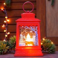 VIP KIRMIZI GEYİK YILBAŞI FENERİ GÜN IŞIĞI LED IŞIKLI FENER YILBAŞI HEDİYELERİ YILBAŞI SÜSLERİ