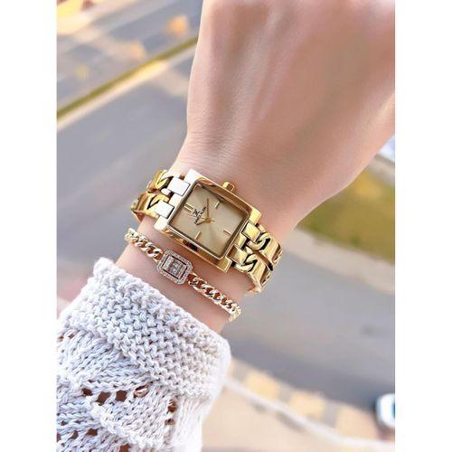 Daniel Klein Zincirli Kordon 3 Atm Suya Dayanıklı 2 Yıl Garantili Kadın Kol Saati+Bileklik S10052.3