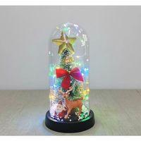 Yılbaşı Temalı Işıklı Dekoratif Cam Fanus Alk5080