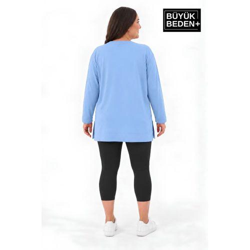 Kadın Tunik Büyük Beden ince Sweatshırt SPR26BTK990