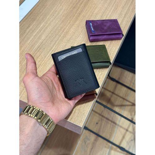 Hakiki Deri Mekanizmalı Cüzdan Kart Bölmeli VS.BLKT.0301